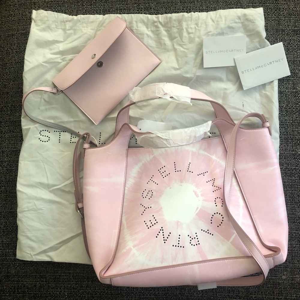 Stella McCartney Tie Dye Logo Tote Bag- Pink - Picture 7 of 14